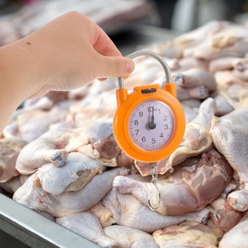 Yellow 10kg Electronic Hanging Scale with Hook for Luggage — view 4