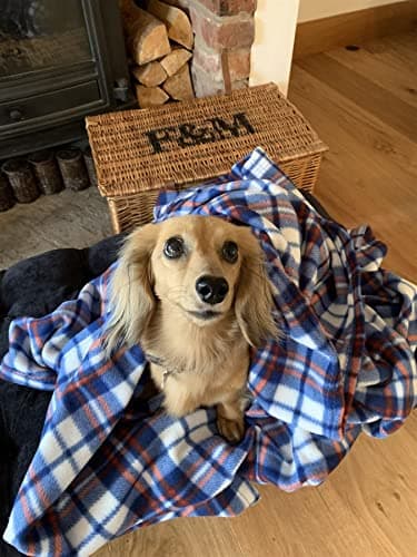 Adore Home 120x150cm Single Tartan Check Polar Fleece Throw Blanket Blue — view 4