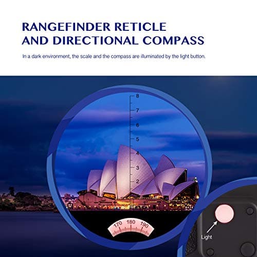 Aomekie Marine Binoculars 7X50 for Adults Waterproof Binoculars with Illuminated Rangefinde Compass for Hunting Boating — view 6