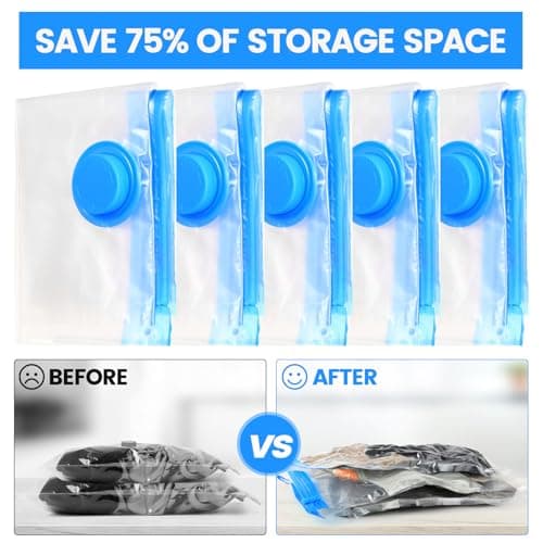 10 Pcs Vacuum Storage BagsVacuum Pack Bags for Clothes, Space Saver Compression Vacuum Bags for Clothing Pillows Duvets Bedding Quilt, Home Storage Organization or Moving or Travel(30 x 50cm) — view 4