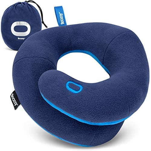 BCOZZY Kids Travel Neck Pillow (8-12 Y/O), Head & Chin Support, Navy