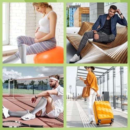 Niorasen Compression Socks for Women Men 20-30mmHg, 3 Pairs Flight Socks — view 5