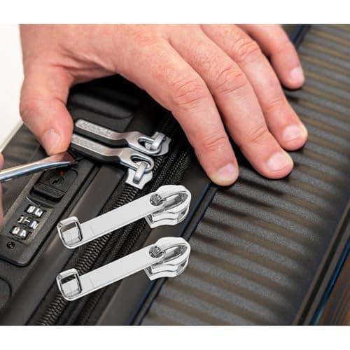 YARNOW 4pcs Zipper Pull Tools Metal with Double Anti Explosion Zipper for Suitcase Luggage Sturdy Repair Kit and Single Layer Lock Hole — view 5