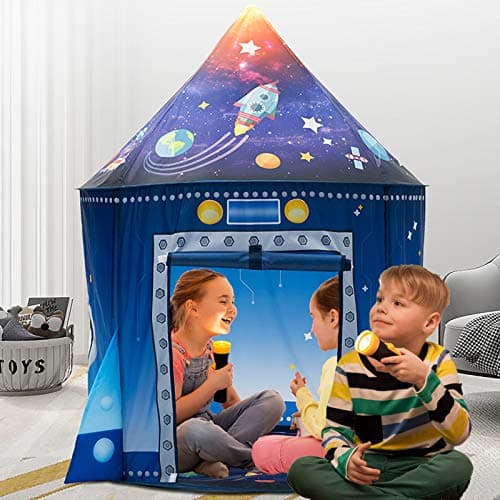 WillingHeart Rocket Ship Play Tent for Kids Boy Girl — view 2