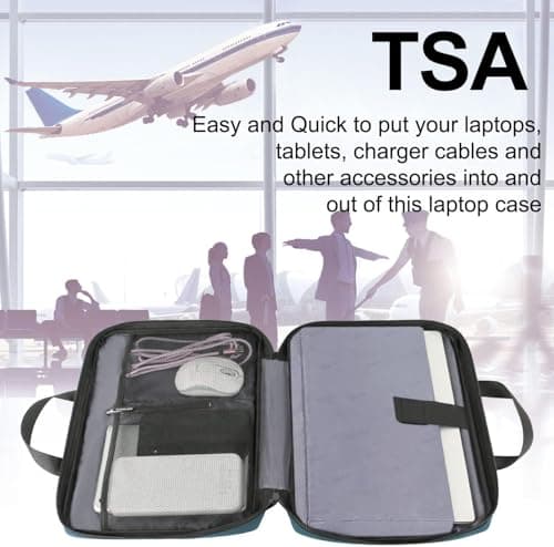 MATEIN Laptop Bag 15.6 Inch, TSA Laptop Case 15.6 Inch for Men, Deep Teal — view 6