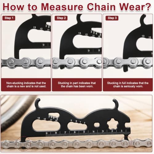 Bike Chain Repair Tool Kit, Chain Breaker, Link Pliers, Wear Checker — view 4