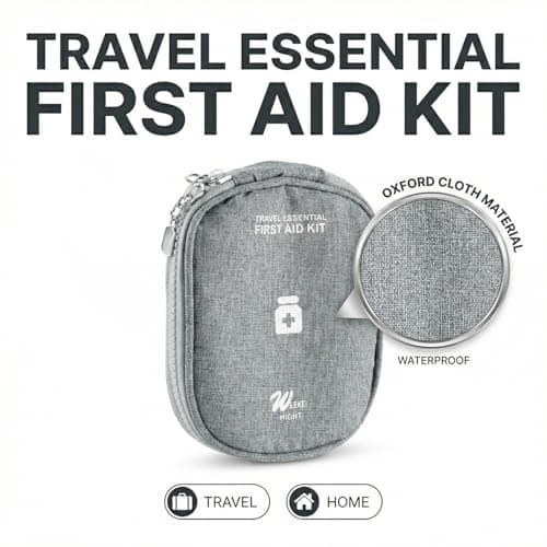 Gaomumu Mini Medicine Storage Bag, Portable Waterproof Oxford Pouch, Small First Aid Kit, Travel Medication Organizer, Suitable for Home, Office, Car, Camping, Hiking, Outdoor Use (Grey) — view 6