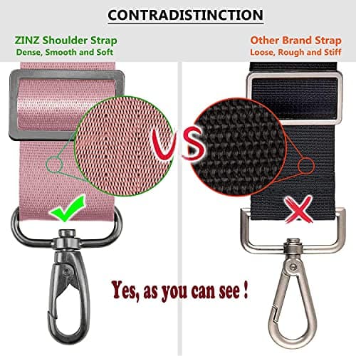 ZINZ 57" Adjustable Bag Straps Replacement with Thick Fixed Pad,Pink — view 3