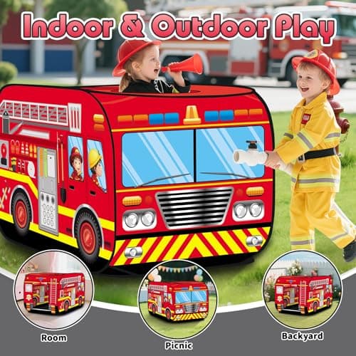 deAO Pop Up Play Tent for Boys and Girls Outdoor Activities for Children and Kids Parties (Red) — view 5