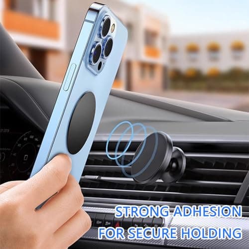 Hao Zhu Phone Magnet for Car, 4-Pack Ultra-Thin 4cm Round Metal Plates — view 4