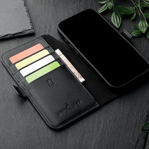 Snakehive Leather Wallet Case for iPhone 17 Pro Max / 18 Pro Max (Black) — view 5