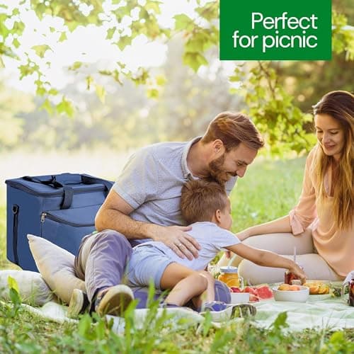 ADEPTNA Portable Lightweight Extra Large 30 Litre 60 Can Insulated Cooler Cool Bag Collapsible - BBQ Picnic Camping Festivals — view 6