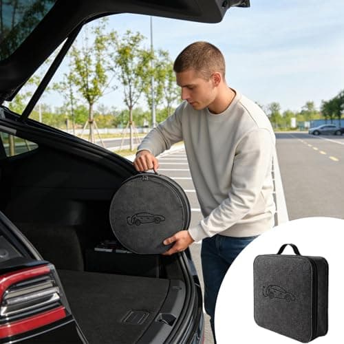 EV Charger Cable Bag Weatherproof Felt Vehicle Charging Cord Pouch — view 4
