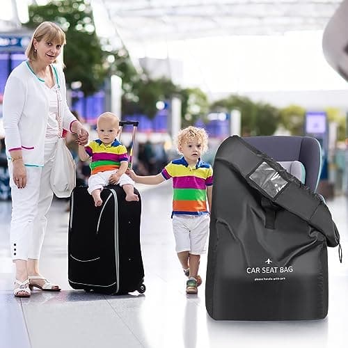 YSSHUI Universal Car Seat Travel Bag for Air Travel - Black — view 6