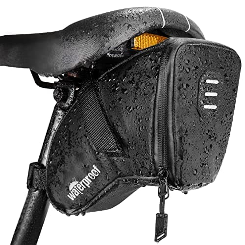 WOTOW Bike Saddle Bag 1.5L, Waterproof Bicycle Seat Bag, Reflective Cycling Pouch with Tear Resistant, Bicycle Tail Bag for Mountain Bikes MTB Road Bike Folding Bike