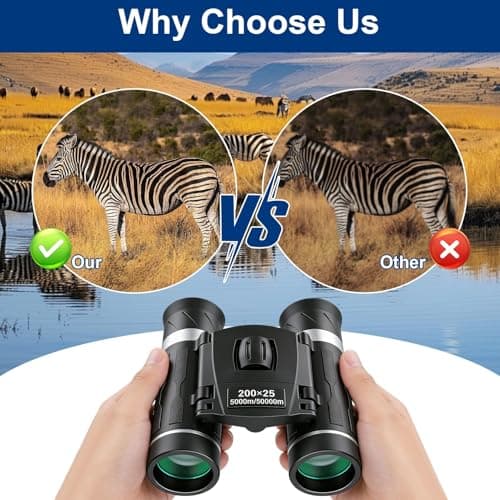 200x25 Compact Binoculars for Kids Adults High Power Pocket Binoculars — view 5