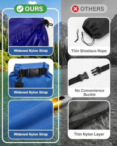 MOXTOYU 12 Pack Dry Bags Waterproof, Dry Bag Set with Organiser Storage Bags for Camping Hiking Fishing Cycling Outdoor Travel Dry Sack — view 6