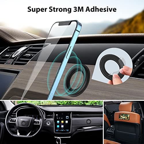 Nillkin Magsafe Wall Mount Magnetic Shower Phone Holder, 2 Pack Magnetic Sticker Cell phone Stand for iPhone 16 15 14 13 12 Pro Max/Pro, Magsafe Phone Mount for Car, Kitchen, Mirror, Bathroom, Black — view 3