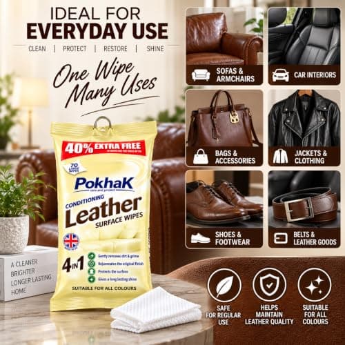 Conditioning Leather Surface Wipes 4-in-1 – 140 Large Wipes — view 4