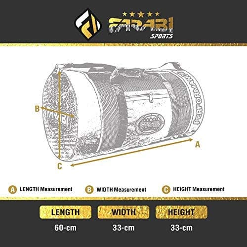 Farabi Kit Bag Mesh Lightweight Gym Training Bag Air Mesh for Air Ventilation (Black) — view 3