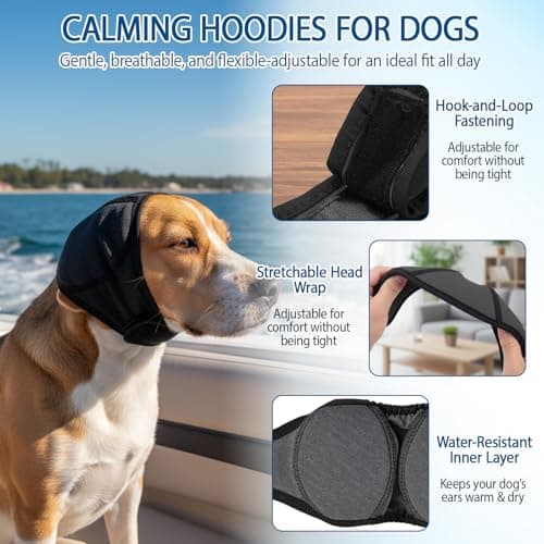 SurPse Dog Ear Muffs - Noise Cancelling & Dog Comb for Grooming - Anxiety Relief Ear Protection, Dog Brush for Shedding, Perfect for Fireworks & Travel — view 5