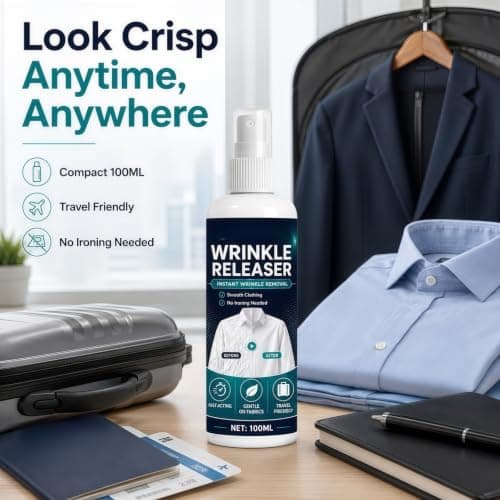 Instant Wrinkle Releaser Spray & No Iron Fabric Smoothing Spray for Clothes — view 4