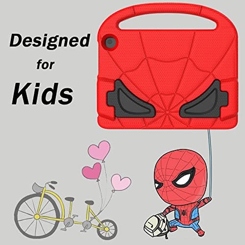 Mansiruyi Kids Case for 8inch Tablets, Not Fits TCL Onn 8inch Tablets, Lightweight Shockproof Tablet Kids Case with Handle Stand - Deep Red — view 2