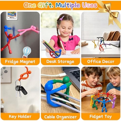 PICKSMOCUB 20PCS Magnetic Fidget Toys for Kids Magnetic People Sensory Travel Toys for Stress Relief Bendable Magnet Men Fridge Magnets Desk Fidget Toy for Boys Girls Classroom Gifts — view 6