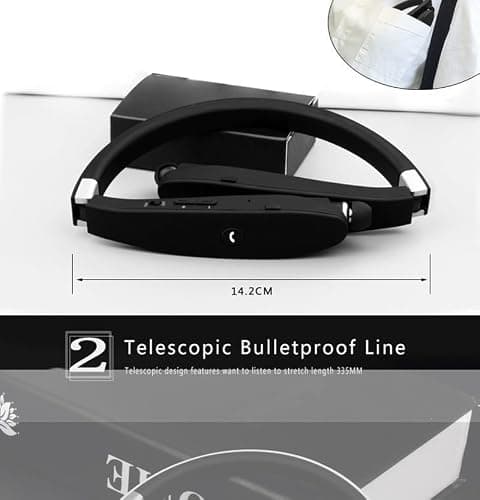 Wireless Earbuds SX-991 Collapsible Neck Hanging Headset with Extendable Arms for Workout Travel Commute - White 14cm(White) — view 3