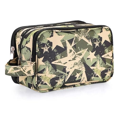 IGNPION Mens Wash Bag, Dry Wet Separation Travel Toiletry Bag, Dopp Kit Bag