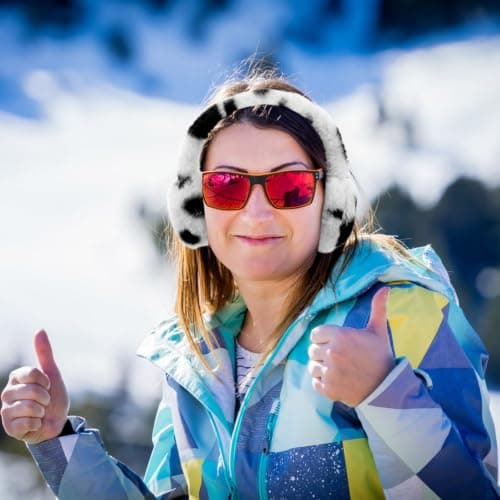 GRIRIW Plush Foldable Ear Muff for Women, Cute Winter Ear Cover — view 4