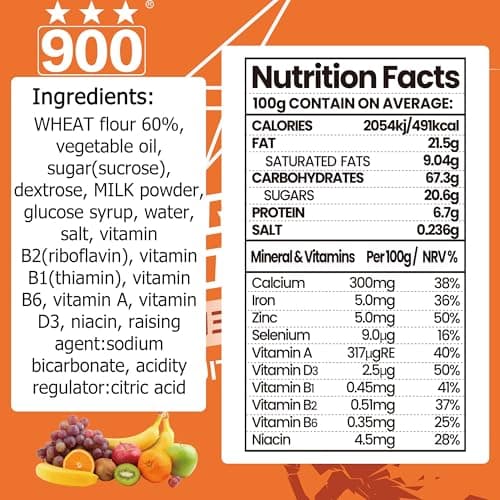 Survival Food Rations, High Energy Biscuits, Fruit Flavour, 12 Packs — view 2