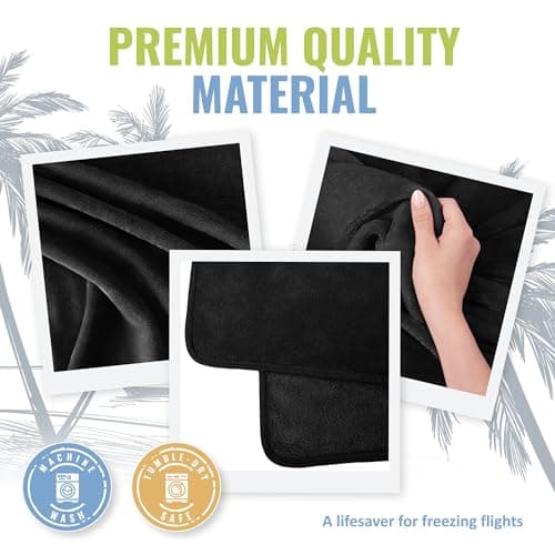 BOACAY Soft & Warm Travel Blanket for Aeroplane & Car - Essential for Long Flights for Women, Men, Children - Compact Pillow with Luggage Sleeve & Backpack Clip — view 5