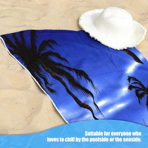 GEEZY Microfibre Beach Towel, Sunrise Design - Quick Drying, Lightweight, Sand-Free, Large & Durable, Summer Design - Beach Essentials for Travel, Holiday, Swimming, Sauna, Adults & Kids, 70x140cm — view 5
