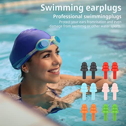 5 Pairs Multi Colour Soft Silicone Ear Plugs for Sleeping Noise Cancelling Reusable Earplugs for Sleep with Case Great for Swimming, Concerts, Hearing Protection, Travel, Snoring — view 6