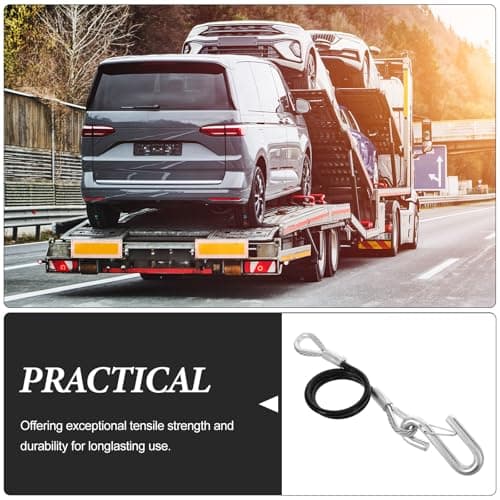 Self Coiling Trailer Safety Cable with Snap Hooks 3500lb Break — view 5