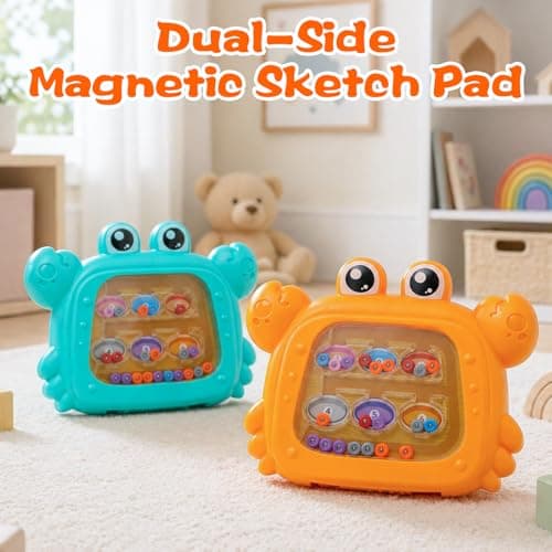TonStyle Magnetic Drawing Board, Sensory Toys, 2-in-1 Magnetic Drawing Board & Maze Puzzle Toy, Portable Travel Camping Classroom Play Gift for 1-6 Years Old Boys Girls Birthday Party — view 6