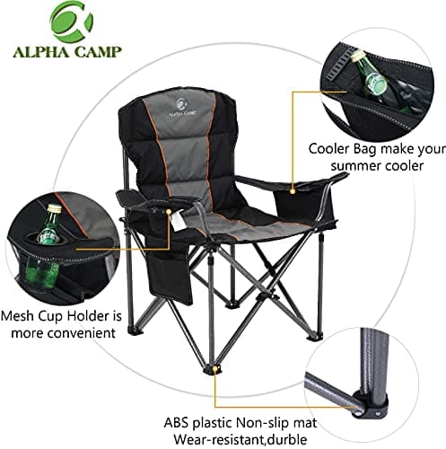 ALPHA CAMP Oversized Camping Folding Chair Heavy Duty Camping Chair — view 6