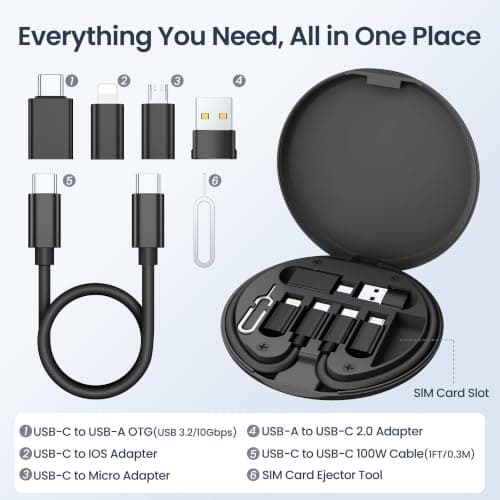 Elebase Multi USB C Charger Adapter Cable Kit, with 0.3M 100W Charging Cord — view 2