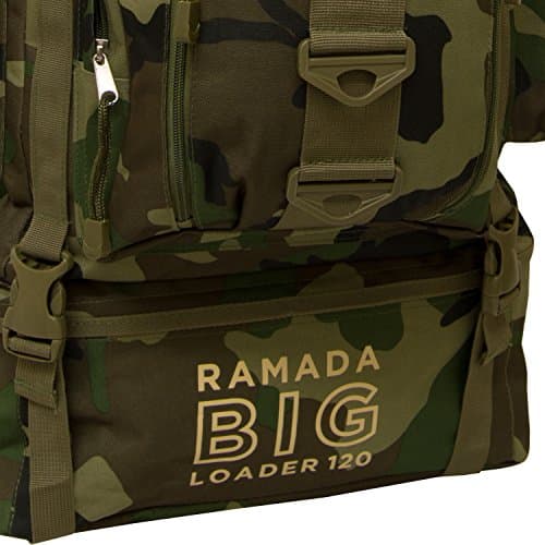 Andes Camouflage/Camo Ramada 120L Extra Large Hiking Camping Backpack/Rucksack Luggage Bag — view 5