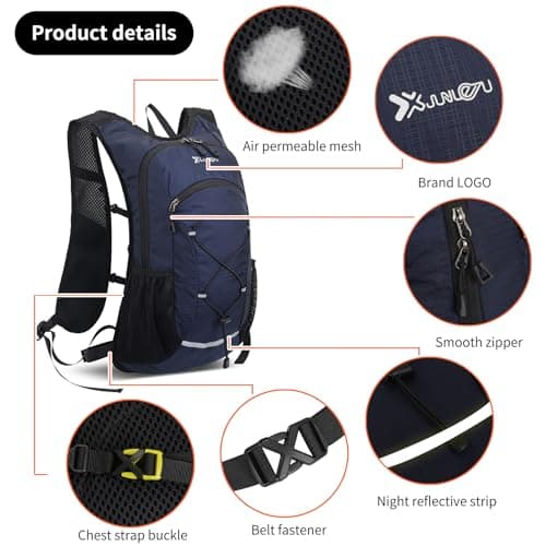 Lightweight Hiking Backpack,18L Waterproof Backpack,hiking rucksack for Women Men Outdoor Camping, Hiking,walking Backpack (Blue) — view 4