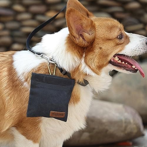 Duuclume Dog Treat Bag, Puppy Dog Training Pouch Hands-Free Walking Dog Treat Pouch, Includes Carabiner, for Pet Puppy Travel or Outdoor Use (Navy) — view 4