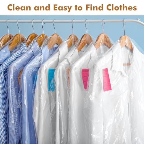 Hejo 30 Pack Plastic Clothes Covers, 60x140cm Dry Cleaning Bags — view 2