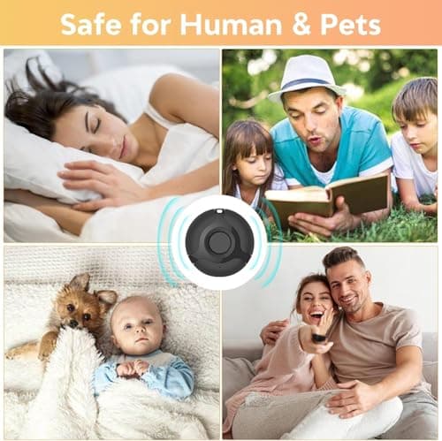Ultrasonic Portable Pest Repeller, Ultrasonic Mosquito Repellent Device, Indoor/Outdoor Insect Repeller, Electronic Flea and Mosquito Repeller, USB-Charging Insect Repellent Device - Black — view 6