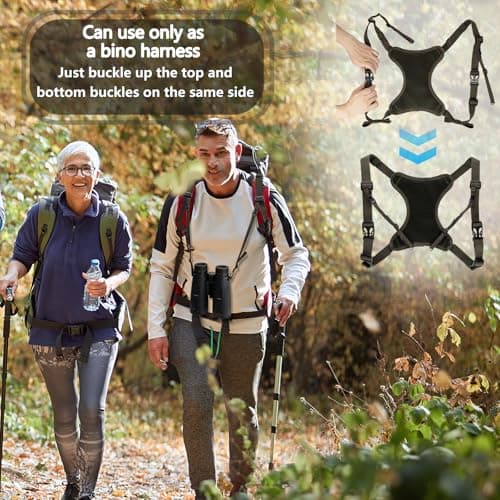 WOLFHUNT Binocular Harness Chest Pack Magnetic Closure, Bino Case with Detachable Rangefinder Pouch, Camouflage Bino Bag with Adjustable Strap for Hunting, Field Observation — view 5