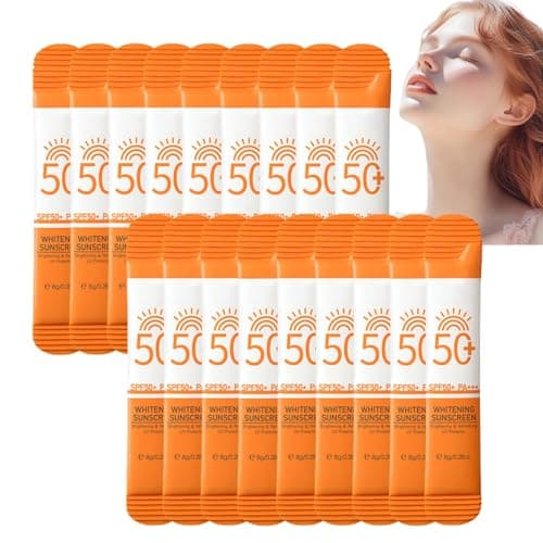 Mini Sunscreen Travel Size,18 Pack Sunscreen SPF 50+,Travel Size Sunscreen Without White Cast,Mini Sun Cream for Face & Body,Waterproof & Non-Greasy,Long Lasting Sun Protection,SPF 50 Face Moisturise