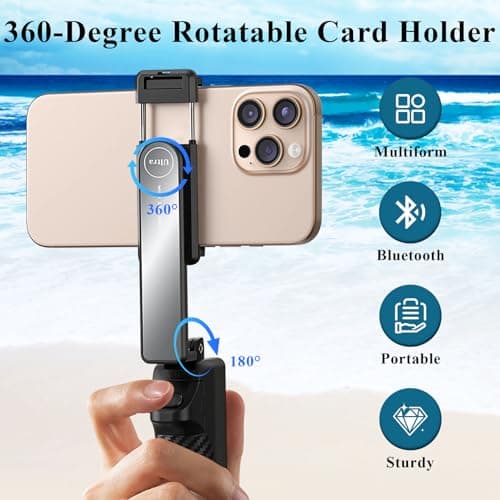 Jemey Ultra-Mini Selfie Stick Tripod with Bluetooth Remote Control — view 4