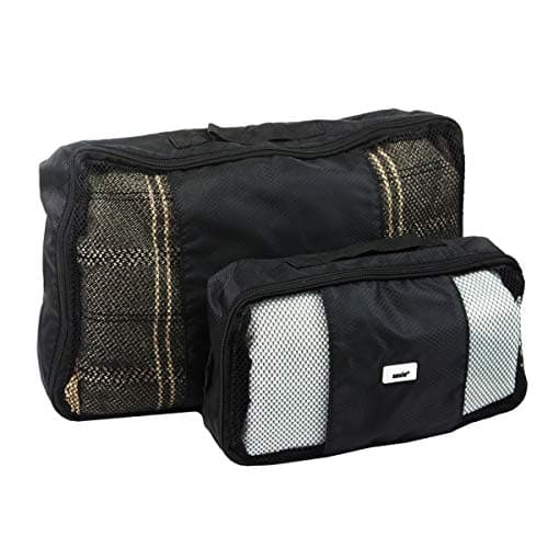 ANSIO Packing Cubes for Suitcase, 6Piece Travel Luggage Organiser Set,Black — view 6