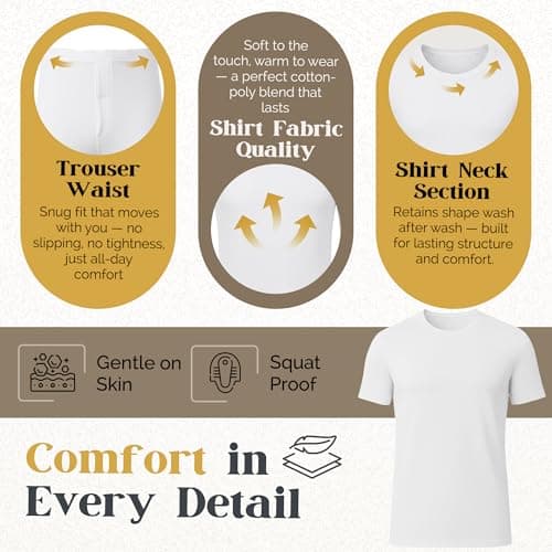 J & A MARTS Men’s Thermal 2 Pack Underwear Vests Sleeveless Tops- Warm Cotton Blend Base Layer Vest Winter– Soft Lightweight Underwear Shirt Men–Thermal Undershirt (2-Sleeveless-White- Small) — view 5