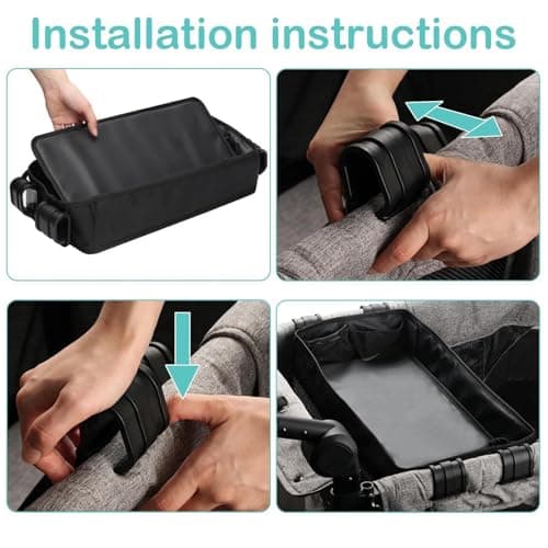 Snack Tray for Stroller Quick-Release Cup Holder Adapter — view 6